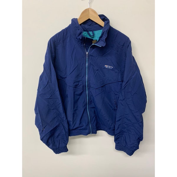 Vintage Eddie Bauer Navy Slant Pocket Jacket