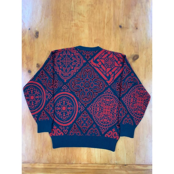 Vintage Ashen Symbol Tapestry Knit Sweater - image 4