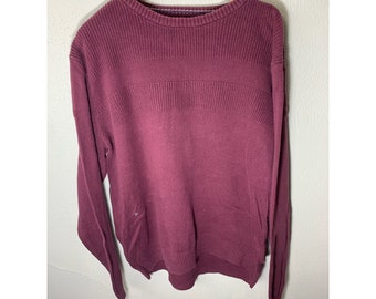 Vintage Maroon Frame Knit Sweater