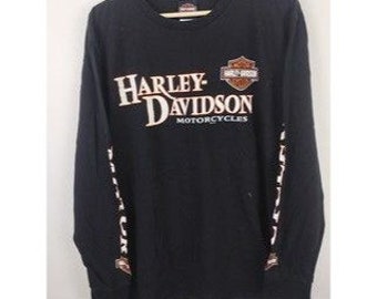 Vintage LongSleeve Harley Davidson Faribault, MN Motorcyle Shirt Size XXL vintage harley davidson longlseeve 90s tee shirt motorcycle gift