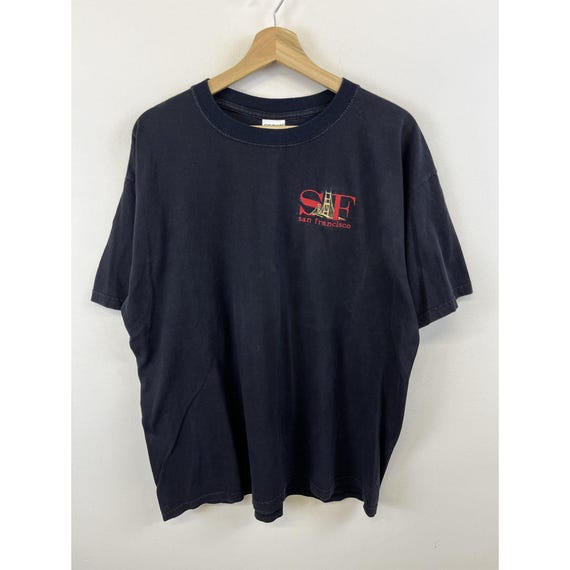 Christmas Gift Ideas Vintage 1990s San Francisco Embroider Pocoet Tee Size XL Christmas Gift Vintage