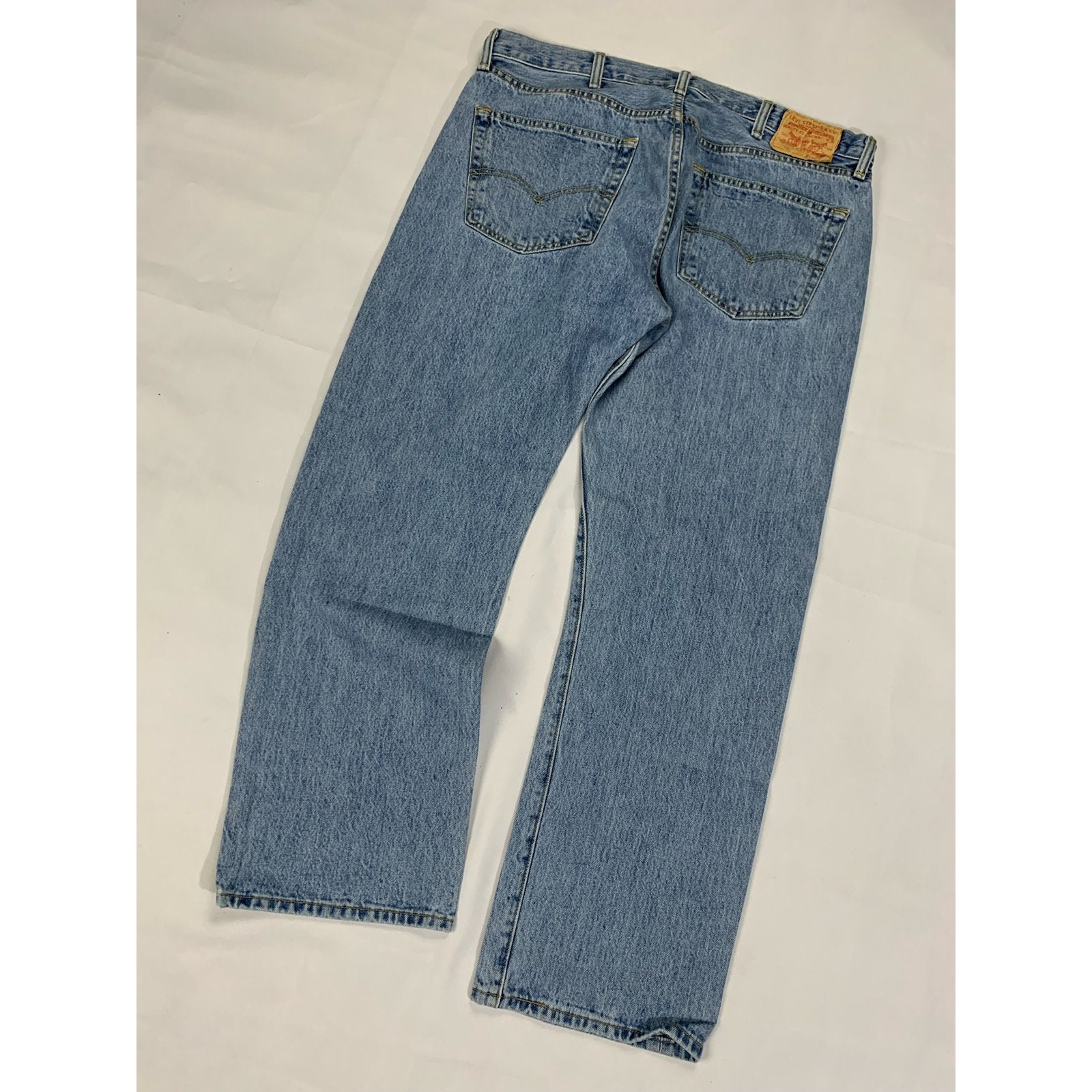 Vintage 1990s Levi's 501xx Yellow Stitch Jeans 38x30 2000s Y2k 90s