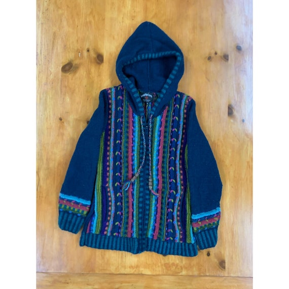 Vintage Rainbow 3D Knit Cardigan - image 1