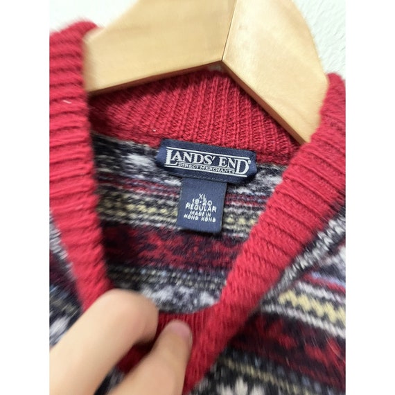 Vintage Land’s End Snowflake Knit Sweater - image 3