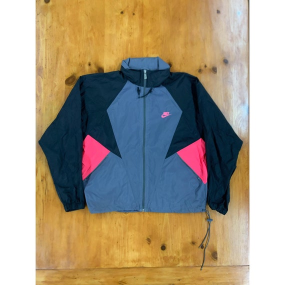 nike windbreaker blue and pink