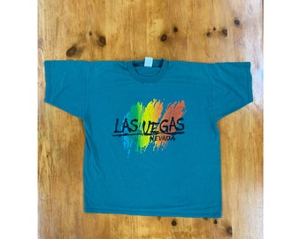 Vintage Las Vegas Color Splash Vacation Tee vintage rare find gift for her gift for him