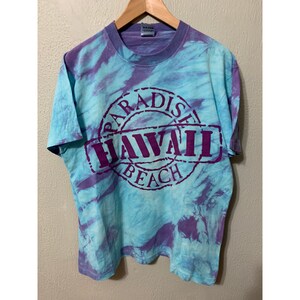Vintage Hawaii Paradise Tie Dye Tee vintage rare find gift for her gift for him