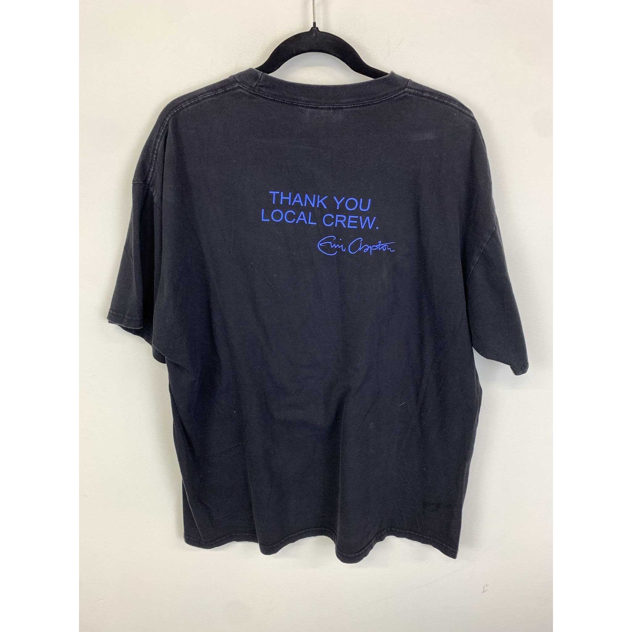 Vintage Eric Clapton 2001 World Tour Tee Shirt Size XL Cream Derek
