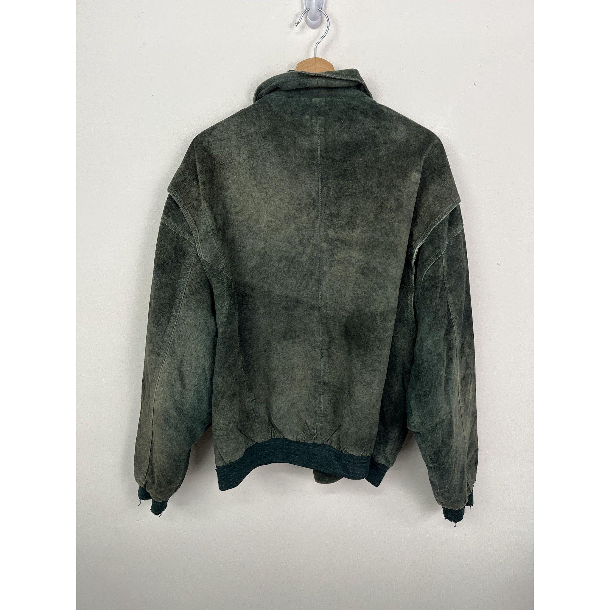 Vintage Leather Jacket Sierra Suede Emerald Green Leather Jacket