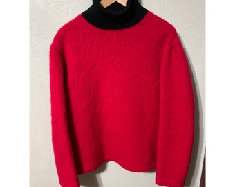 Vintage Shag Fleece Turtleneck Sweatshirt
