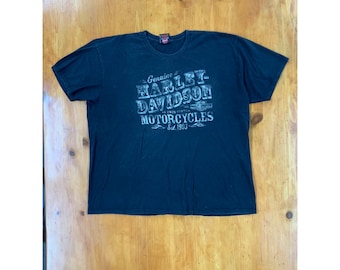 Camiseta vintage con el logo clásico de Harley Davidson, ideal para el Día del Padre.