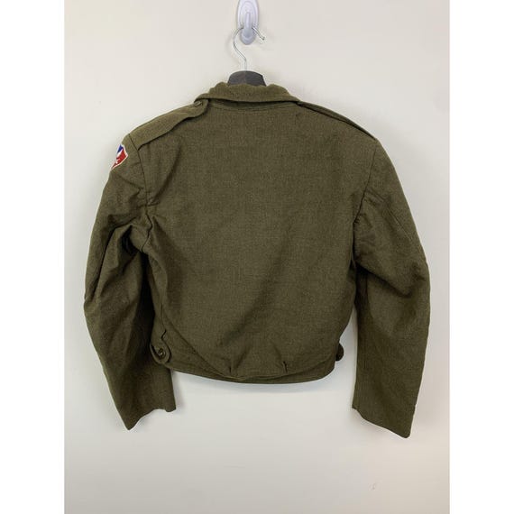 Vintage Military Jacket US Army Ike Cropped Jacket Dress
