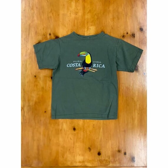 Vintage Costa Rica Toucan Embroider Tee - image 1