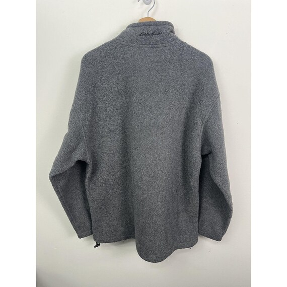 Vintage Fleece 1990s Eddie Bauer Grey Quarterzip Fleece Sweatshirt
