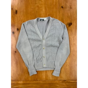 Vintage Beige Cableknit Cardigan vintage cozy warm thick winter fall sweater gift vintage sweater