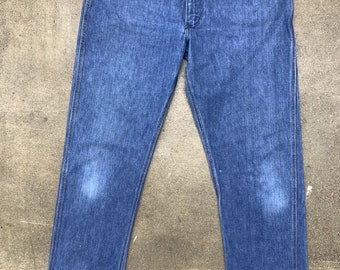 Vintage 80-tals Wrangler DarkWash-jeans vintagejeans begagnade jeans hållbar vintage denim present till henne present till honom