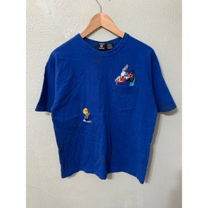 Vintage Warner Bros Bugs Donald Basketball Pocket Teevintage tshirt