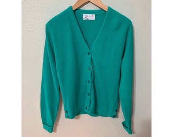 Vintage Cyan Blank Knit cardigan