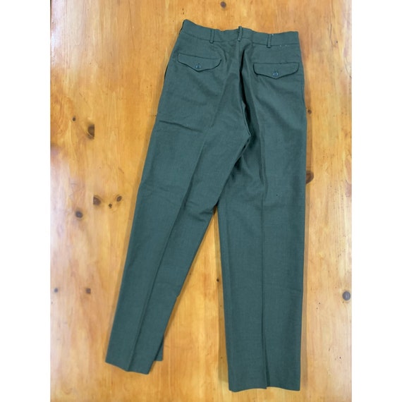 Vintage Militray Olive Wool Pants - image 4