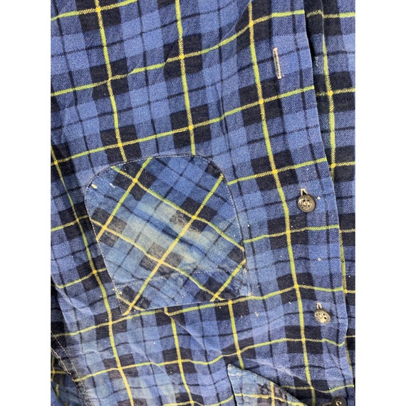 Vintage 1970s Montgomery Ward Distressed Flannel … - image 2