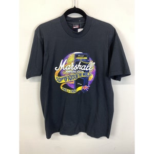 Vinrage 1992 Marshall Amplifyers Single Stitch Tee Shirt 30 Years Tee Size L Vintage Band tee shirt Tour Tee Shirt Gift for him gift for her