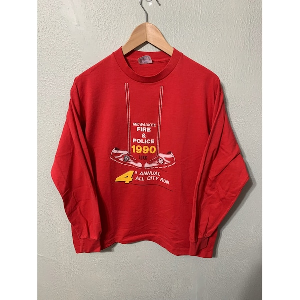 Vintage 1990 Milwaukee Fire and Police Longsleeve