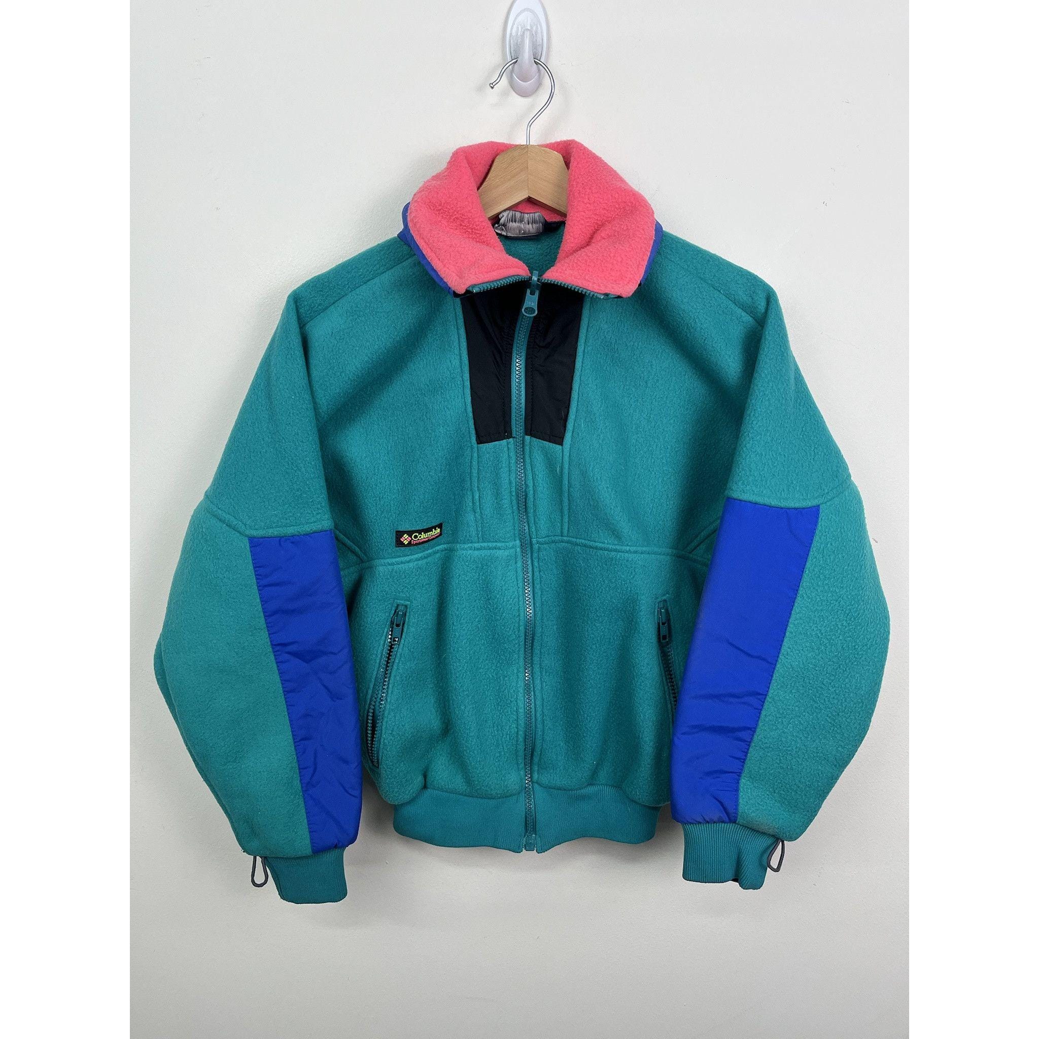 Vintage Y2K Columbia Colorblock Fleece Sweatshirt Size XS (S) - Etsy