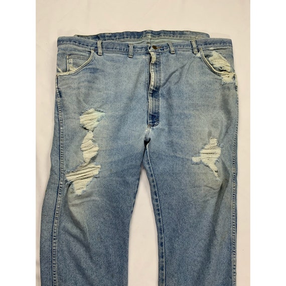 Vintage Wrangler Distressed Jeans 49x25 - image 3