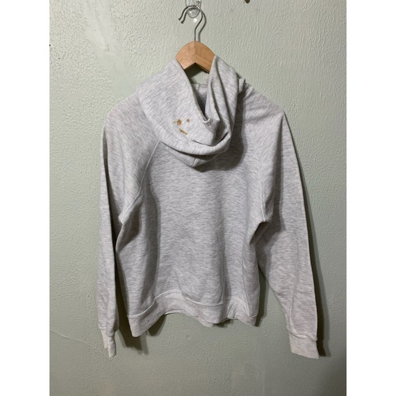 Vintage 1990s Blank Grey Hooded Sweatshirt - image 4