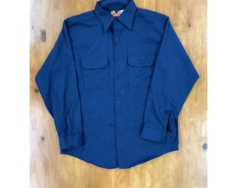 Vintage 80s Two Pocket Button Down Work Shirt