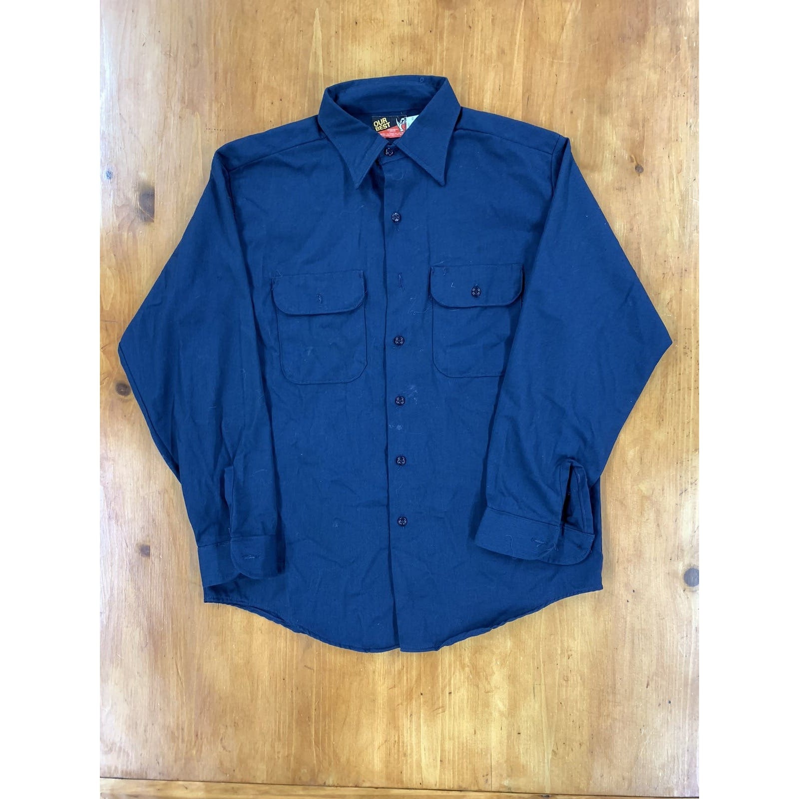 Vintage 80s Two Pocket Button Down Work Shirt - Etsy