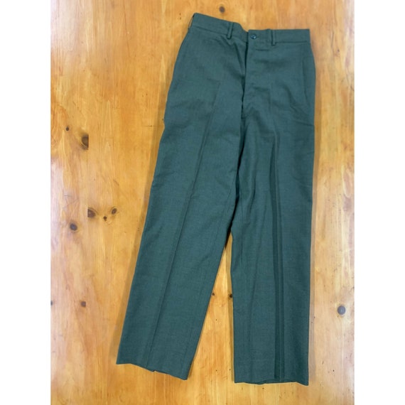 Vintage Militray Olive Wool Pants - image 1