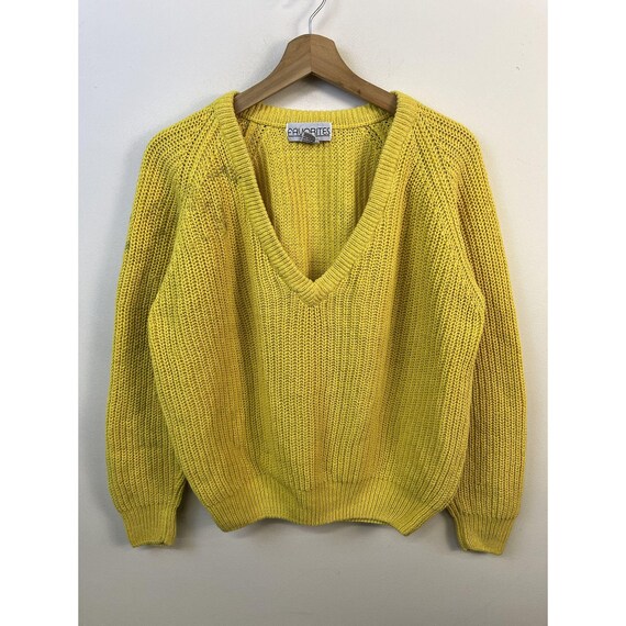 Vintage Knit Sweater 1990s Thick Knit Favorites Yellow Thick Knit Sweater Size M Vintage Cozy Thick Warm Knit Sweater Gift