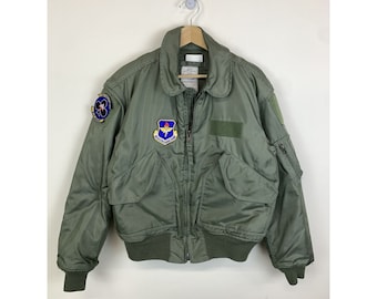 Vintage 90s Flight Leather Jacket Full Zipper Real Leather Mens - Etsy