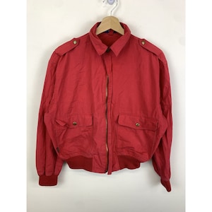 Vintage Polo Ralph Lauren 1990s Red Bomber Jacket Size S Vintage Polo Ralph Lauren Rare Find Rare Jacket Light Jacket Gift for him her