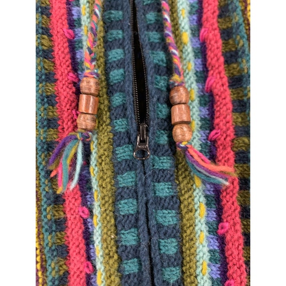 Vintage Rainbow 3D Knit Cardigan - image 2