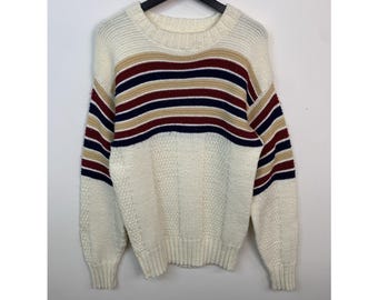 Vintage 1990s Eddie Bauer 100% Cotton Knit Abstract Pattern