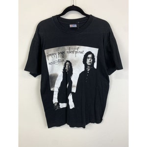 Vintage Led Zeppelin Jimmy Page Robert Plant 1995 Tour Tee Size L True Vintage Band Tee Single Stitch Vintage Rock Teevintage tshirt