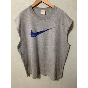 Vintage Nike Paint Distressed Tank Top vintage nike chop tee muscle tee summer tee nike gift for him gift for her 1990s nike shirt