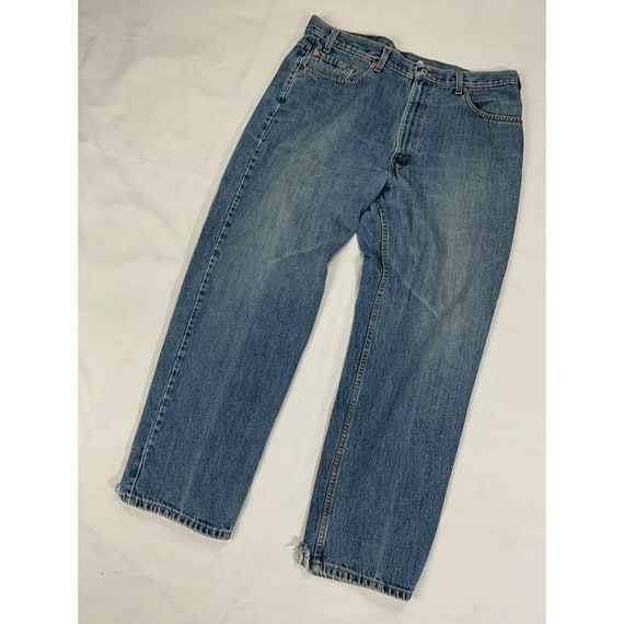 Vintage 90s Levis 550 Relaxed Fit Black Jeans Pants Men's Size 40x30 Y2K
