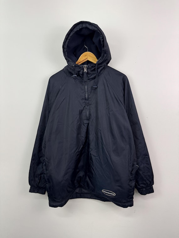 Jaqueta vintage Y2K Abercrombie Fitch com forro de lã azul