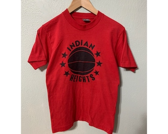 Vintage 1980s Indian Heights Basketball T-Shirt
