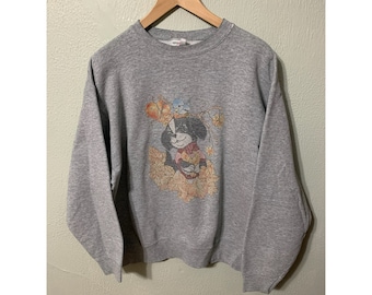 Vintage Puppy Love Autumn Sweatshirt vintage cozy warm thick winter fall sweater gift vintage sweater
