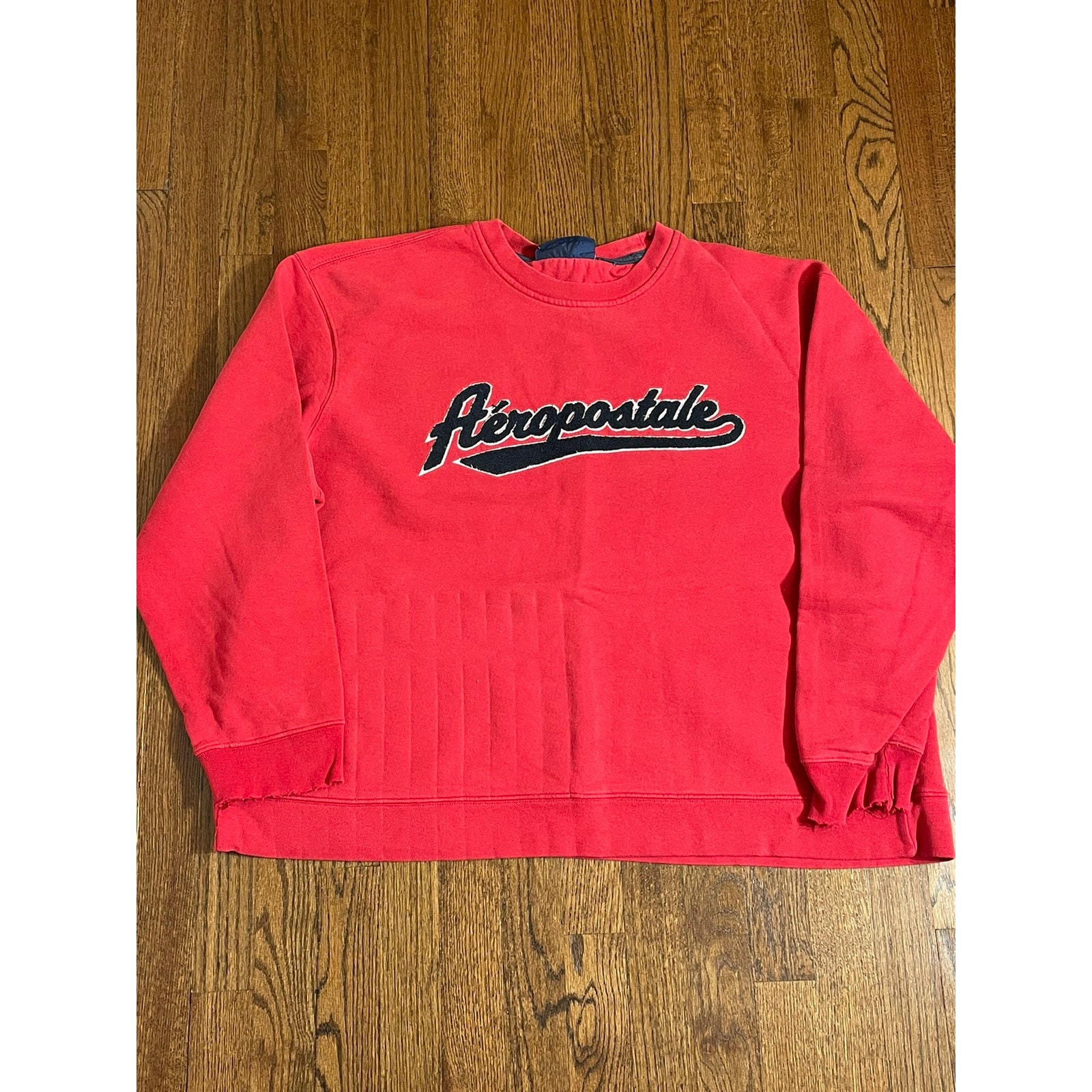 T-shirt Graphique Aeropostale Noir - Manches Capucin - Logo AERO - Taille L - Femme