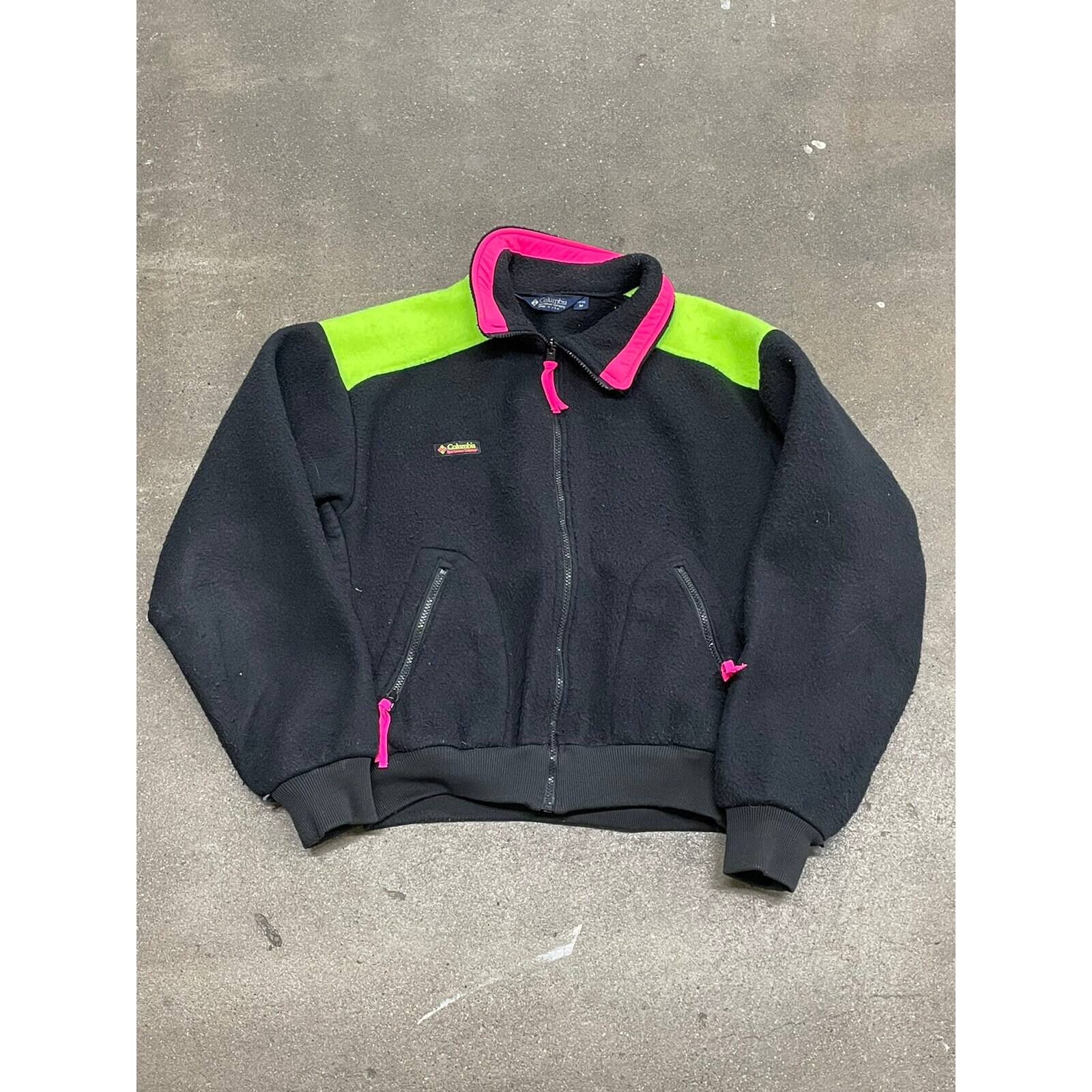 Vintage 1990s Columbia Color Block Fleece Jacket 2000s Y2k 90s 80s 
