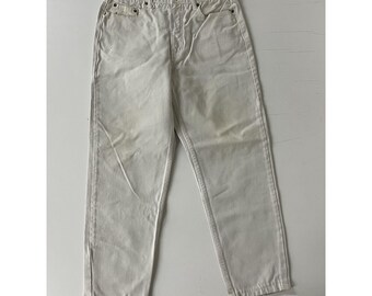 Vaqueros blancos vintage de los años 80 Z Cavaricci, talla 30