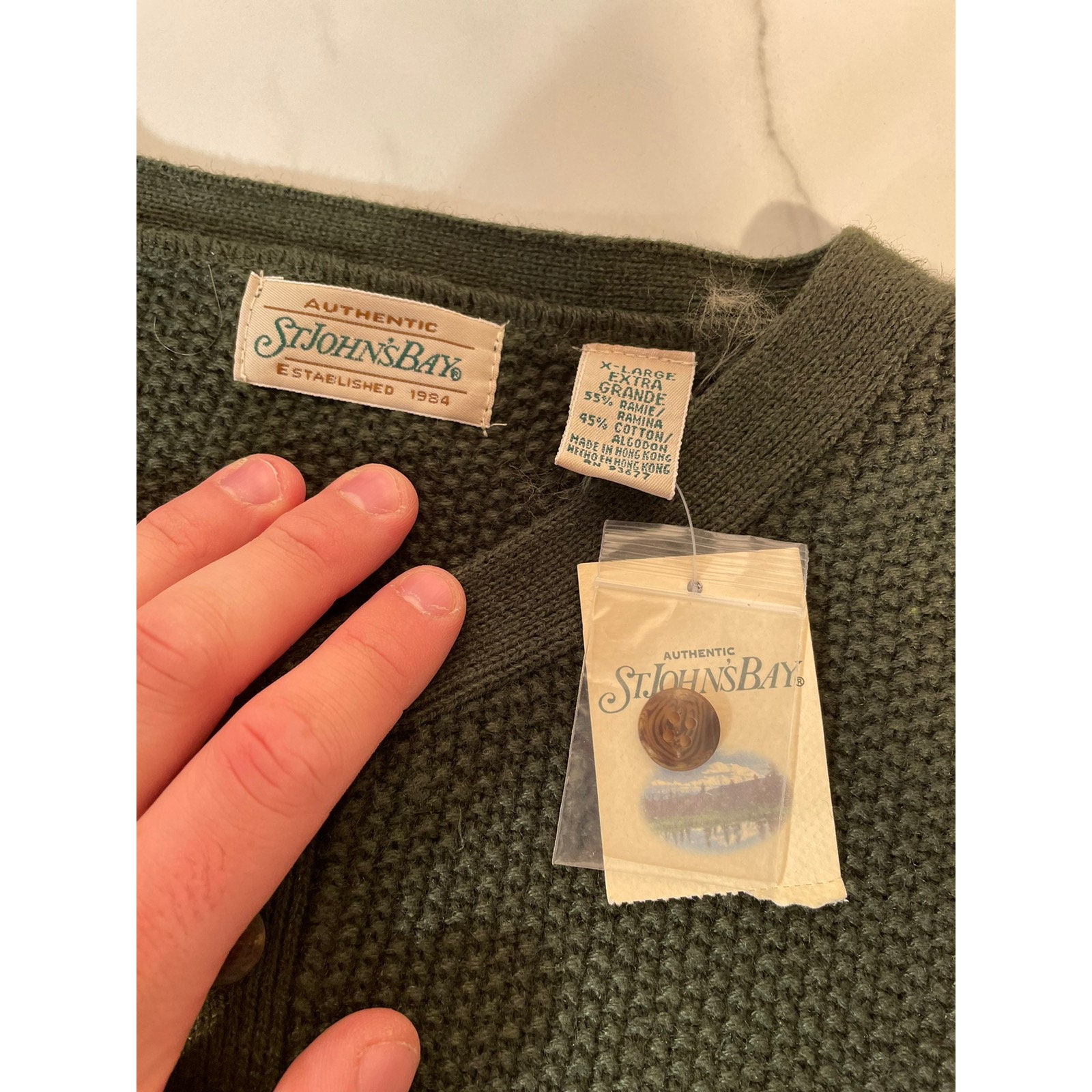 Vintage Deadstock St Johns Knit Henley Etsy