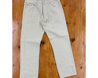 Koszulka vintage z lat 90. z kolekcji Levi's 501 Jeans w kolorze jasnobrązowym