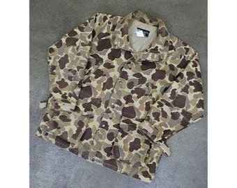Vintage 90s Mount'n Prairie Duck Camo Canvas Hunting Jacket Size L