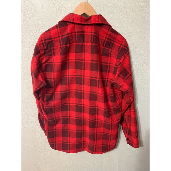 Vintage 1970s Red Plaid Flannel Shirt - image 2